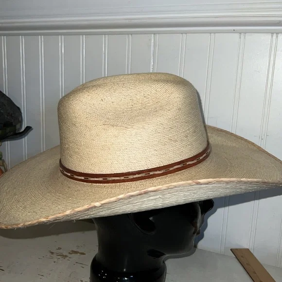 Alamo hats western cowboy iron weave straw hat 6 7/8